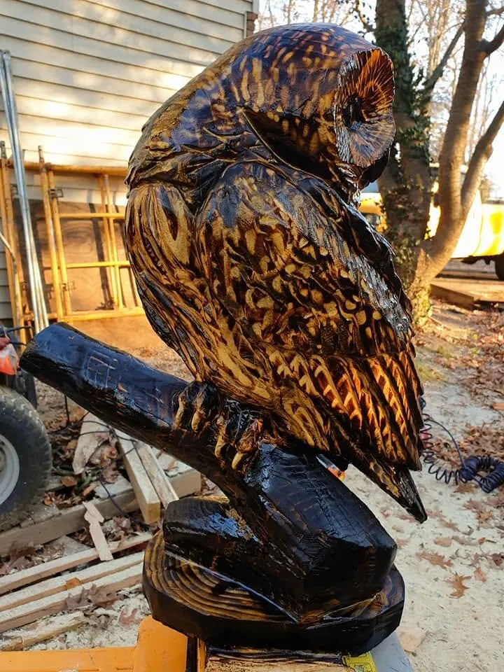 Barn Owl On A Stand