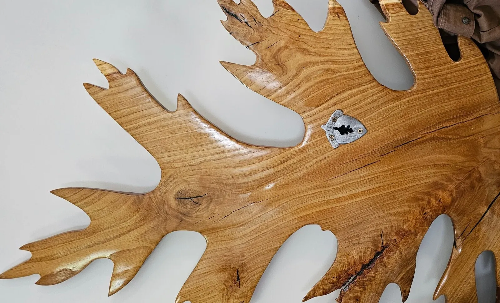 Carved Oak Leaf Wall Piece