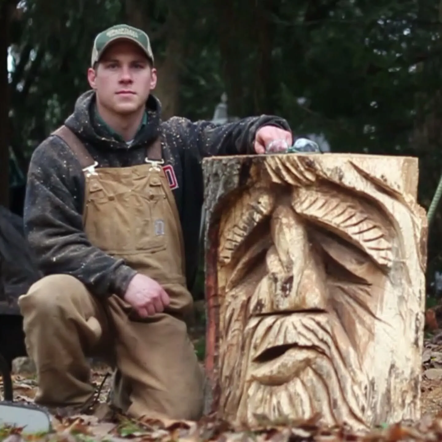 Grant With Green Man Stump