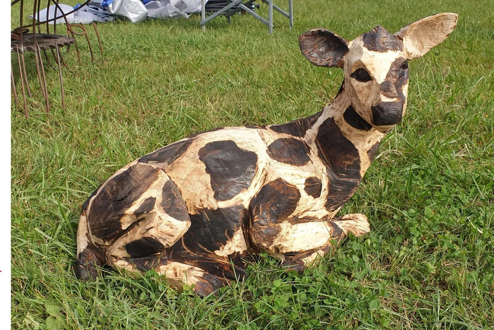 Life Size Carved Cow