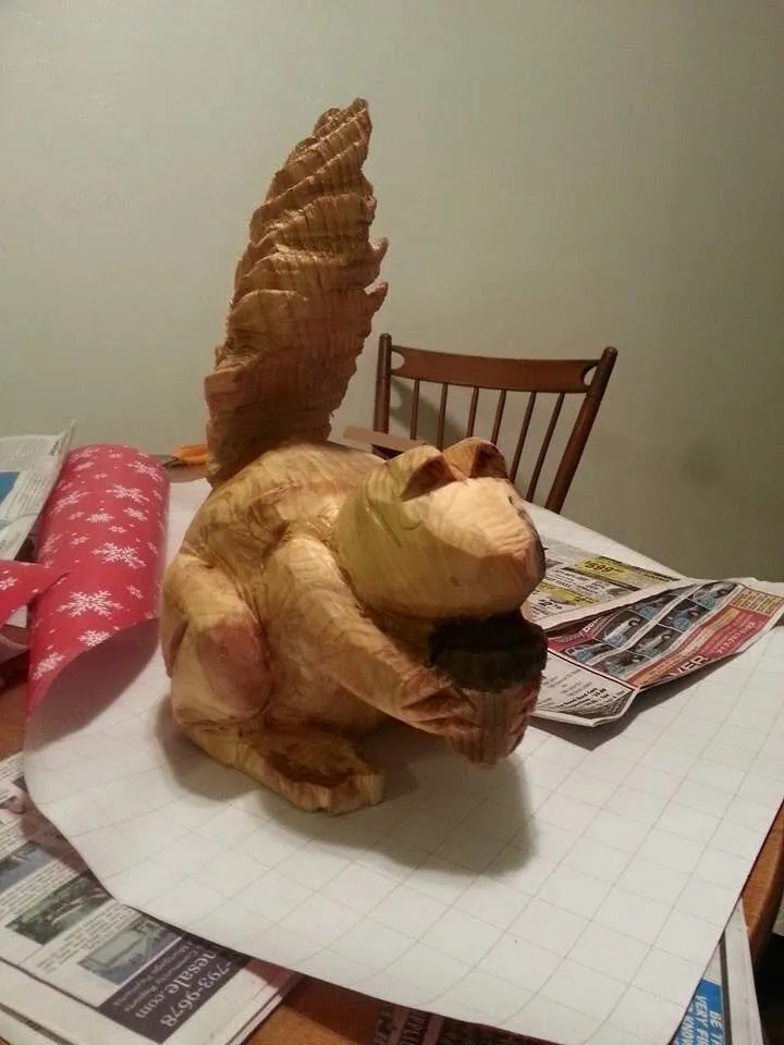 Squirrel Carving